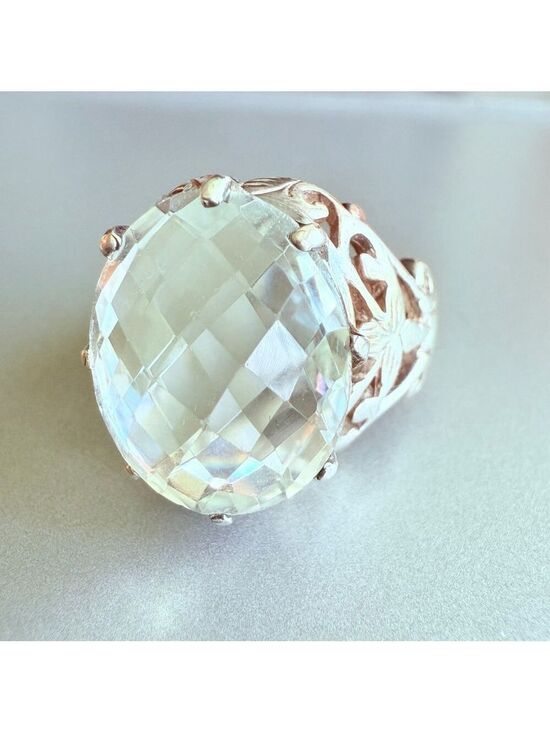 Jewelry - Grand Prasiolite 9.06 CT Solitaire Green Amethyst 925 Sterling Silver Ring